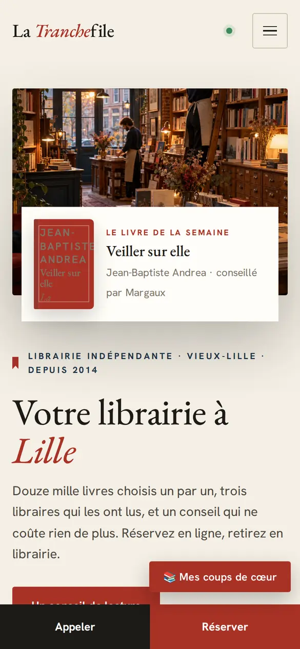 Le modèle librairie sur téléphone